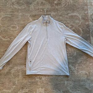 Vuori v221 Men's Size Medium Heather Grey  Men's Ease Performance 1/2 Zip 2.0